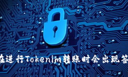 为什么在进行Tokenim转账时会出现签名错误？