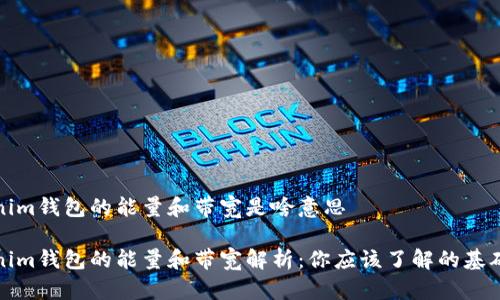 tokenim钱包的能量和带宽是啥意思

tokenim钱包的能量和带宽解析：你应该了解的基础知识